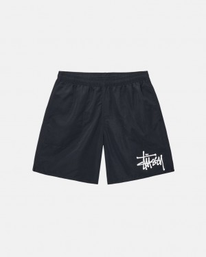 Stussy Agua Corta Big Basic - Unisex Shorts Trunks Negros | MXDYB39433