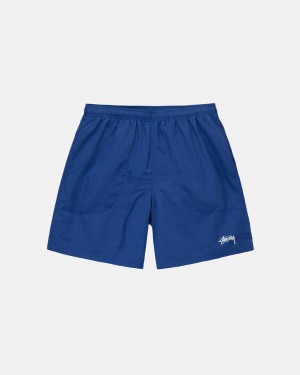 Stussy Agua Corta Stock - Unisex Shorts Trunks Azules Oscuro | MXZPD48598