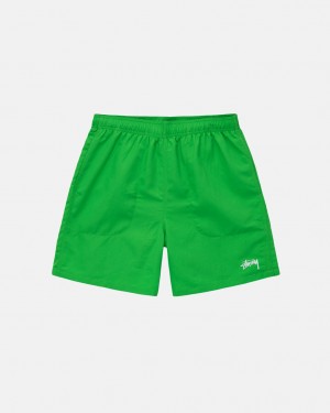 Stussy Agua Corta Stock - Unisex Shorts Trunks Verdes | MXJBT78556