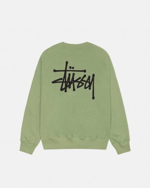 Stussy Basic Stussy Crew - Unisex Hoodies Verdes | MXJBT65861