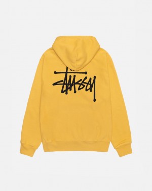 Stussy Basic Stussy Hoodie Pigment Dyed - Unisex Hoodies Naranjas | YMXGT92902