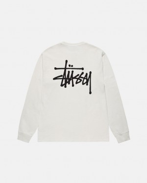 Stussy Basic Stussy LS Tee Pigment Dyed - Unisex Longsleeve Beige | XMXBH28289