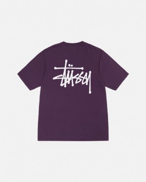 Stussy Basic Stussy Tee Pigment Dyed - Unisex Shortsleeve Morados | MXJZR20637