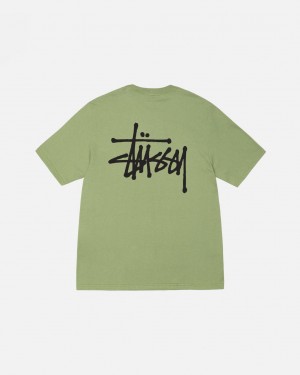 Stussy Basic Stussy Tee - Unisex Shortsleeve Verdes | PMXQX31698