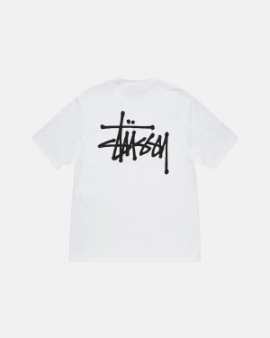 Stussy Basic Stussy Tee - Unisex Shortsleeve Blancos | SMXVO52245