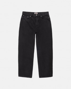 Stussy Big Ol& Jean Washed Lona - Unisex Pants Negros | SMXNY13495