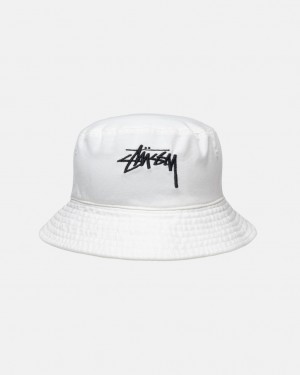 Stussy Bucket Hat Big Stock - Unisex Beige | MXNZX25772