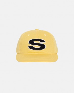 Stussy Chenille S Low Pro Cap - Unisex Moutarde | MXJKU13945