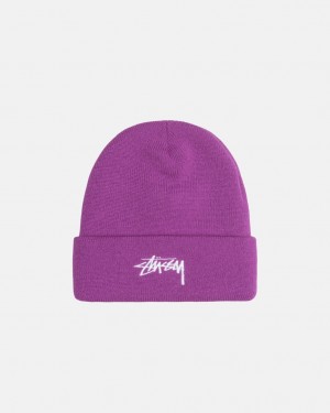 Stussy Cuff Beanie Stock - Unisex Morados | QMXUV77979