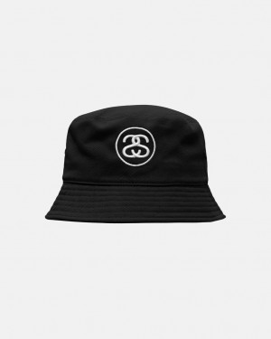 Stussy Deep Bucket Hat SS Link - Unisex Negros | FMXHY56129