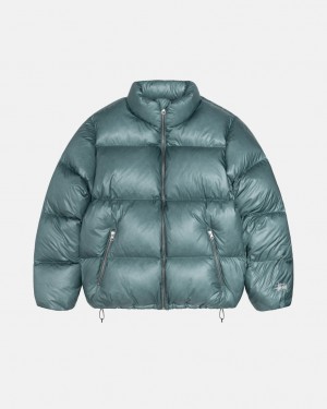 Stussy Down Puffer Parachute Ripstop - Unisex Jackets Azules | QMXUV86659