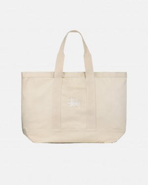 Stussy Lona Extra Large Tote Bag - Unisex Bags Beige | MMXHR16303