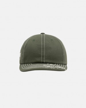 Stussy Low Pro Basic Stitch Strapback - Unisex Verde Oliva | QMXUV84144