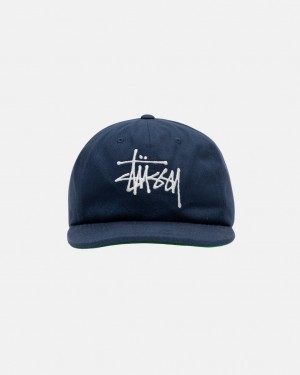 Stussy Mid-Depth Basic Strapback - Unisex Azul Marino | LMXSX39055