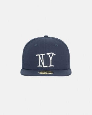 Stussy New Era 59Fifty Ny - Unisex Azul Marino | MXQCS59932