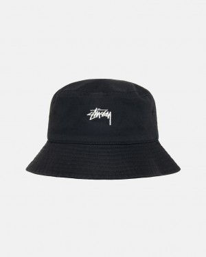 Stussy Stock Bucket Hat - Mens Negros | SMXNY60235