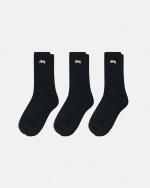 Stussy Stock Crew Sock Pack - Home Goods Negros | GMXUC73599