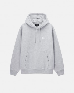 Stussy Stock Logo Hoodie - Unisex Hoodies Grises | MXDFL21672