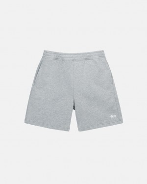 Stussy Stock Logo Sweatshort - Unisex Shorts Trunks Grises | SMXNY27393