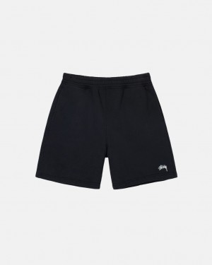 Stussy Stock Logo Sweatshort - Unisex Shorts Trunks Negros | MXNZX99261