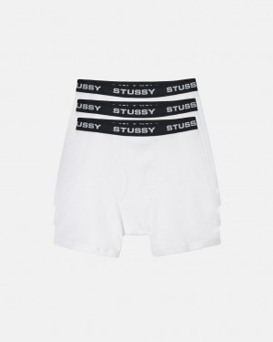 Stussy Stussy Boxer Briefs - Unisex Shorts Trunks Blancos | MXNEJ11355