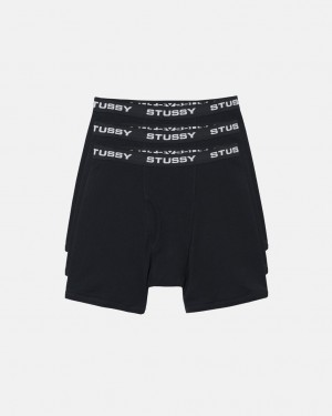 Stussy Stussy Boxer Briefs - Unisex Shorts Trunks Negros | EMXHC56340