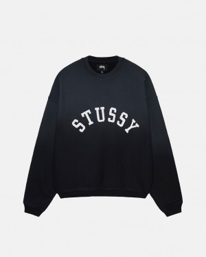 Stussy Sun Faded Oversized Crew - Unisex Hoodies Negros | LMXSX44557