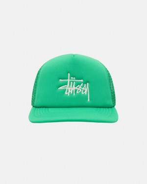 Stussy Trucker Big Basic Snapback - Unisex Verdes | MXZDE32938