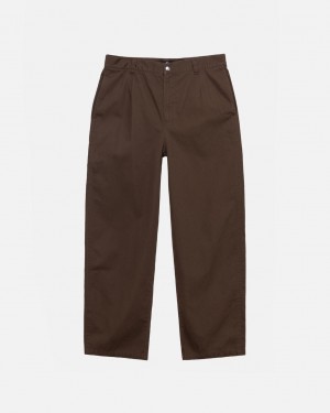 Stussy Workgear Trouser Twill - Unisex Pants Marrom | BMXSD89836