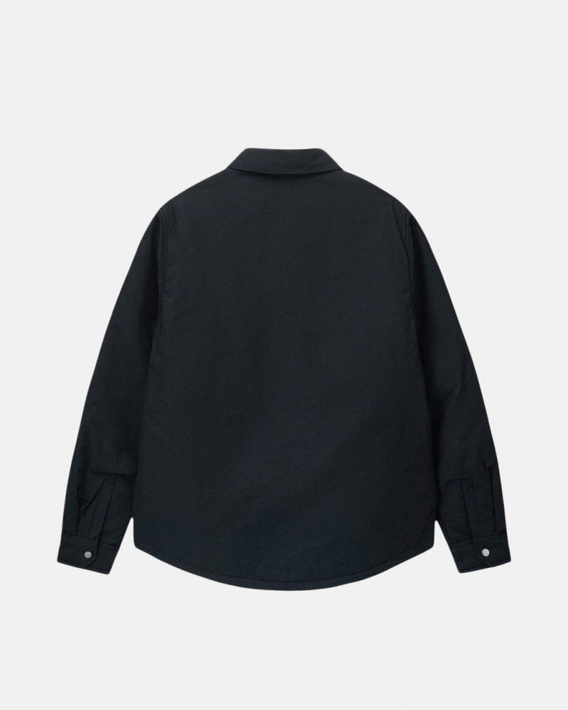 Stussy Acolchado Tech Over Shirt - Unisex Tops Negros | YMXGT85798