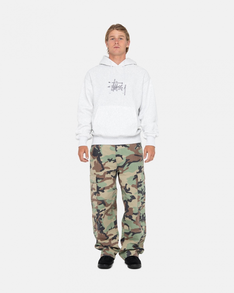 Stussy Basic Applique Hoodie - Unisex Hoodies Grises | MXIIZ65052