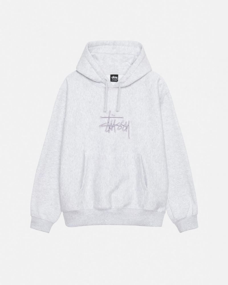 Stussy Basic Applique Hoodie - Unisex Hoodies Grises | MXIIZ65052