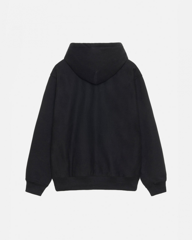 Stussy Basic Applique Hoodie - Unisex Hoodies Negros | BMXSD62044