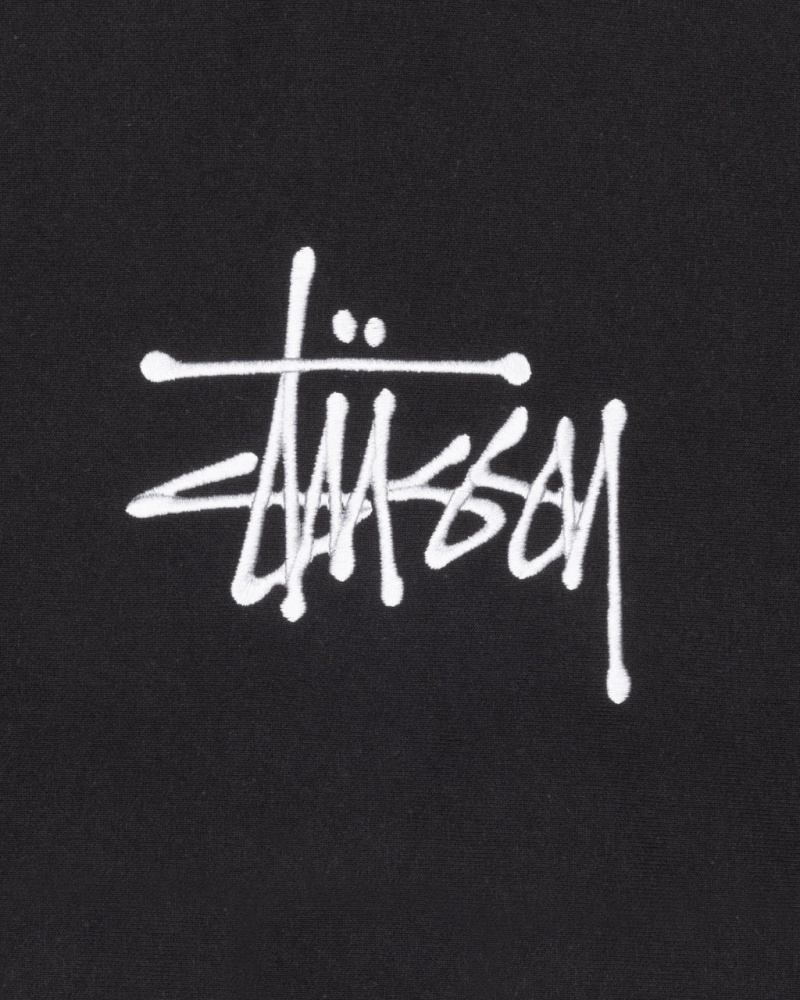 Stussy Basic Applique Hoodie - Unisex Hoodies Negros | BMXSD62044