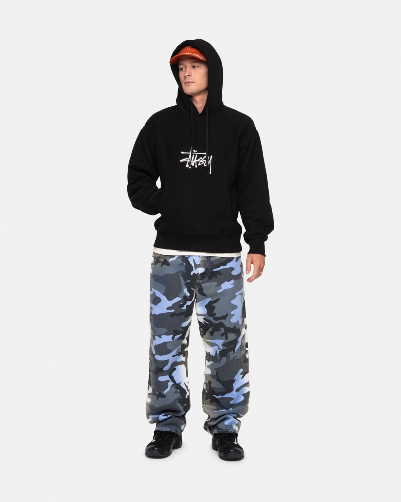 Stussy Basic Applique Hoodie - Unisex Hoodies Negros | BMXSD62044