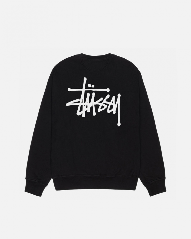 Stussy Basic Stussy Crew Pigment Dyed - Unisex Hoodies Negros | AMXWC96602