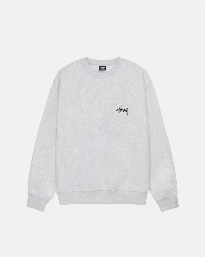 Stussy Basic Stussy Crew - Unisex Hoodies Grises | MXDYB11280