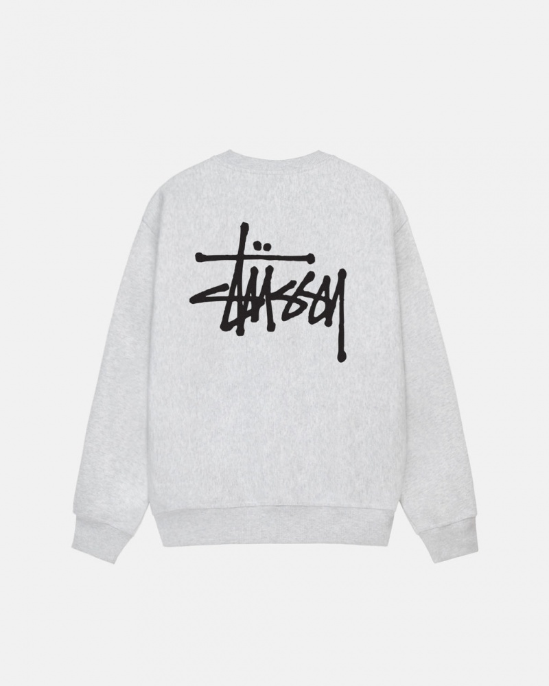 Stussy Basic Stussy Crew - Unisex Hoodies Grises | MXDYB11280