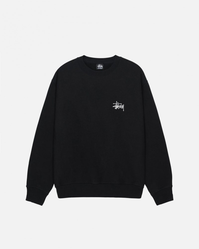 Stussy Basic Stussy Crew - Unisex Hoodies Negros | MXNZX73060