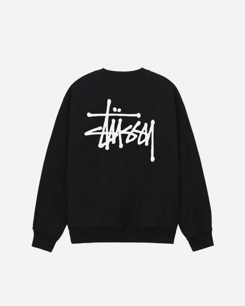 Stussy Basic Stussy Crew - Unisex Hoodies Negros | MXNZX73060