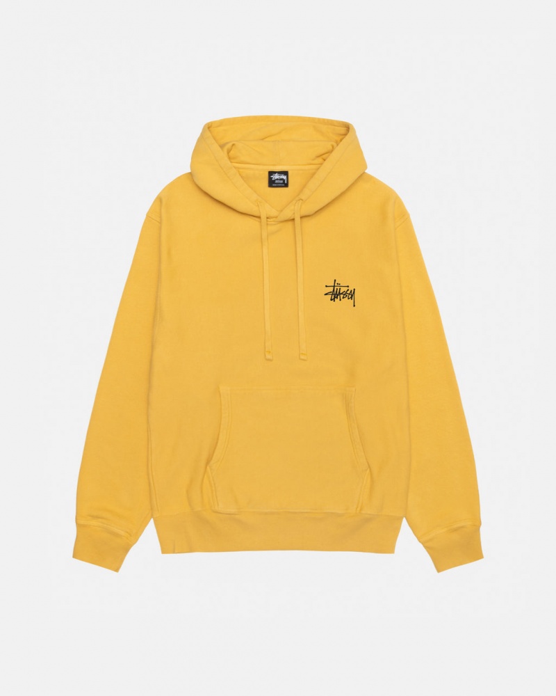 Stussy Basic Stussy Hoodie Pigment Dyed - Unisex Hoodies Naranjas | YMXGT92902