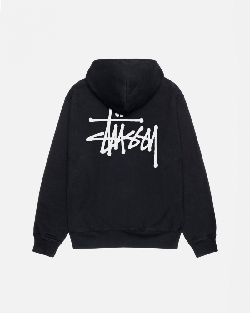 Stussy Basic Stussy Hoodie Pigment Dyed - Unisex Hoodies Negros | DMXKV82330