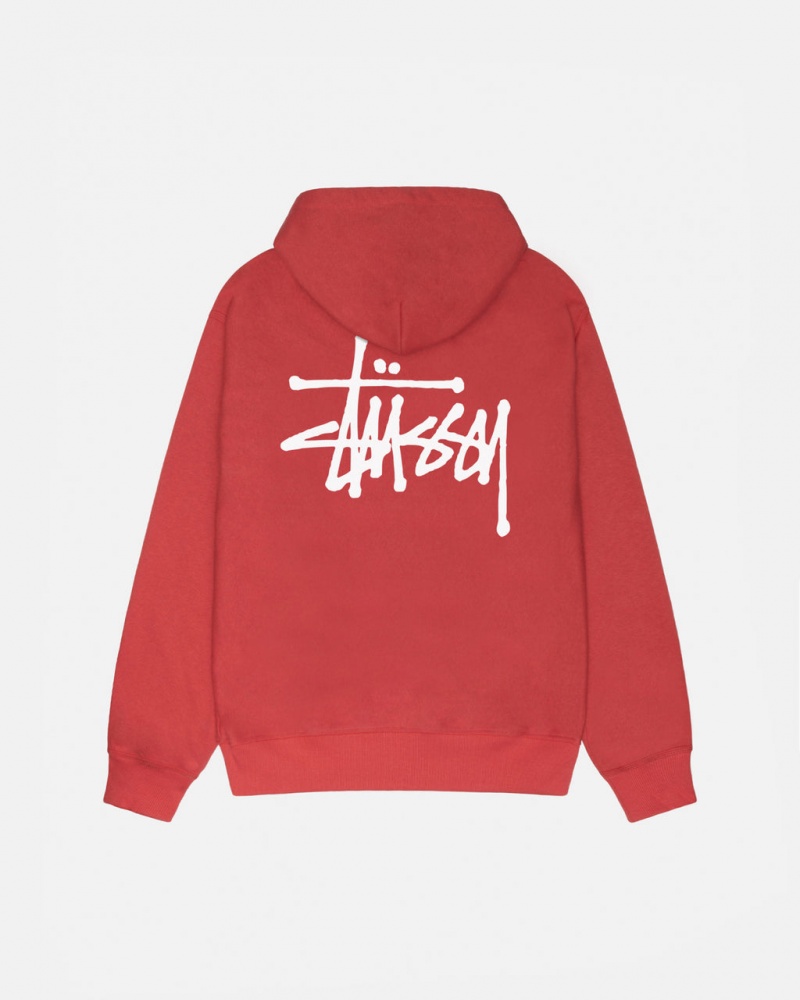 Stussy Basic Stussy Hoodie - Unisex Hoodies Rojos | MXIIZ46430