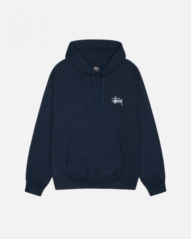 Stussy Basic Stussy Hoodie - Unisex Hoodies Azul Marino | DMXVO24216