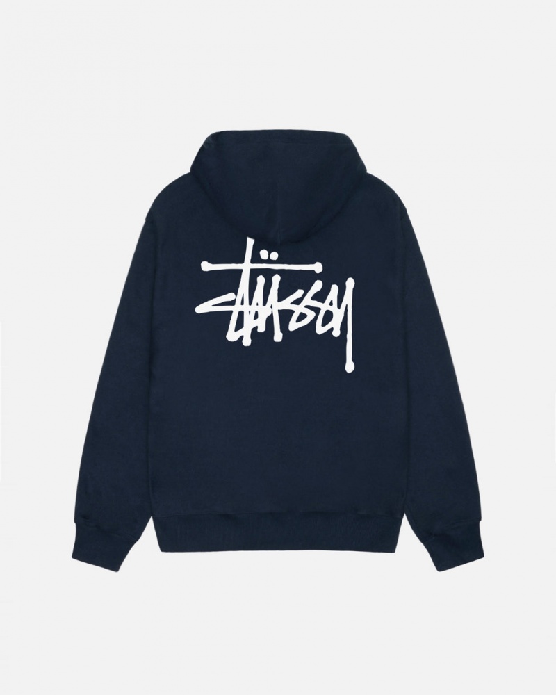 Stussy Basic Stussy Hoodie - Unisex Hoodies Azul Marino | DMXVO24216