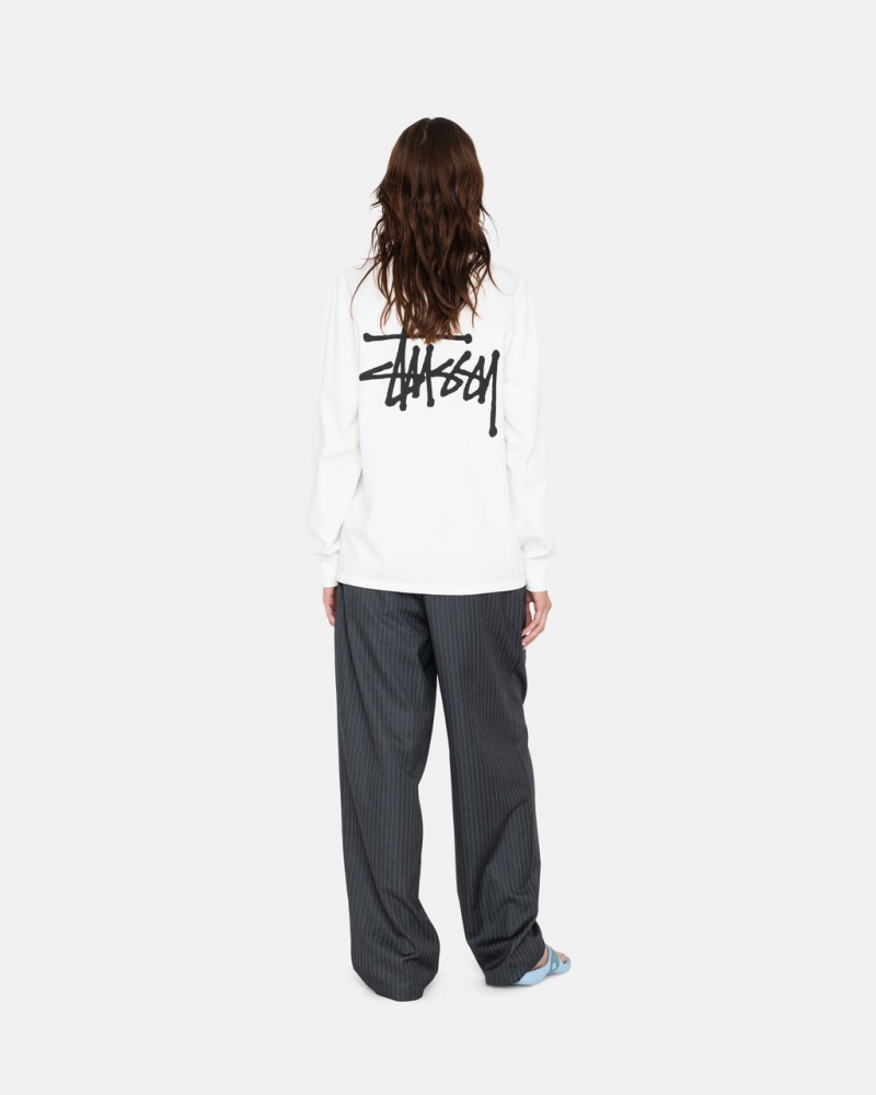 Stussy Basic Stussy LS Tee - Mens Tees Blancos | MXQCS57496