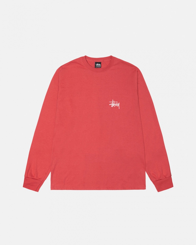 Stussy Basic Stussy LS Tee - Unisex Longsleeve Rojos | LMXSX34324