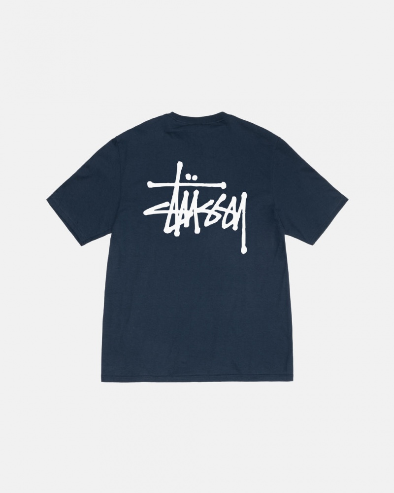 Stussy Basic Stussy Tee - Unisex Shortsleeve Azul Marino | LMXSX96738