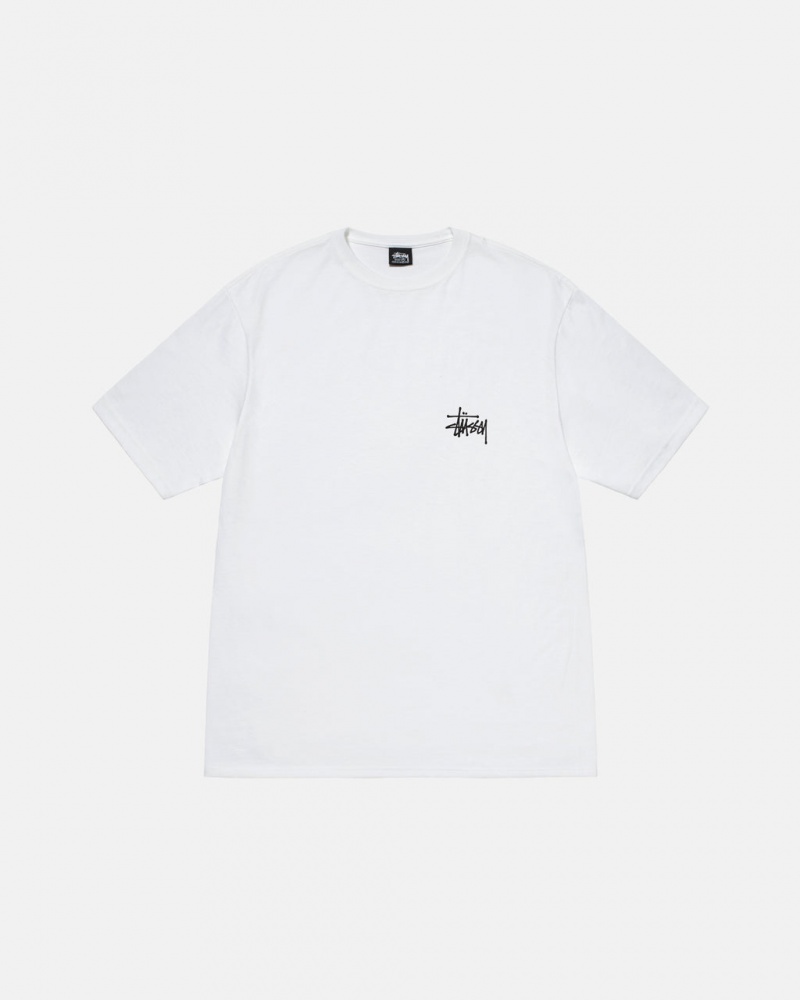 Stussy Basic Stussy Tee - Unisex Shortsleeve Blancos | SMXVO52245