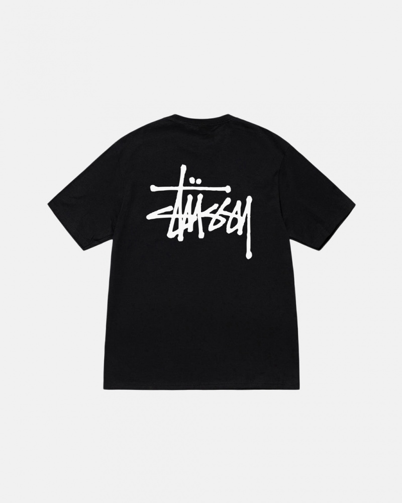 Stussy Basic Stussy Tee - Unisex Shortsleeve Negros | XMXGW48346